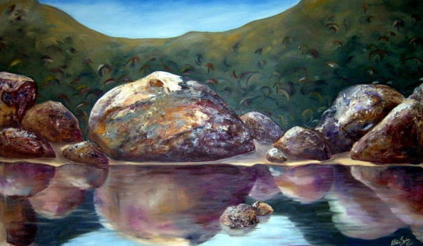 Pearly Rock Reflections by Claire Spring